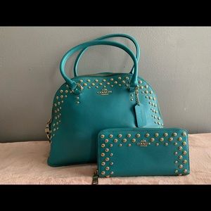 Coach handbag and matching wallet